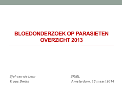 Presentatie Derks - Nederlandse Vereniging voor Parasitologie