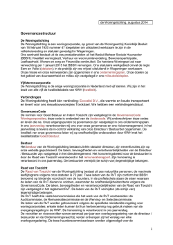 Governance Structuur - De Woningstichting