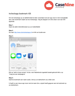 Incheckapp bookmark iOS - Incheckapp icoon toevoegen aan