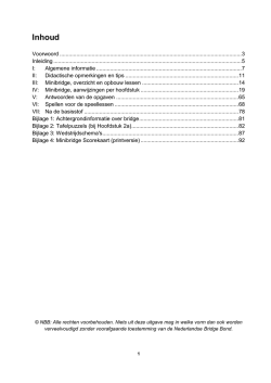 Docentenhandleiding - Nederlandse Bridge Bond