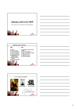Opleiding elektriciteit BA4 - MAP