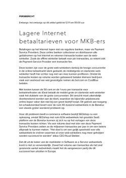 Lagere Internet betaaltarieven voor MKB-ers