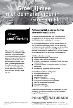 Groei jij mee met de marktleider in Groei en Bloei?