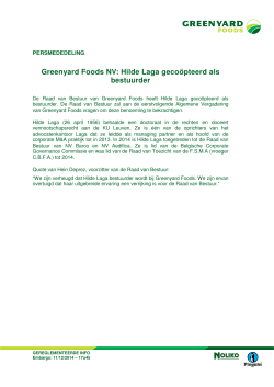 Greenyard Foods NV: Hilde Laga gecoöpteerd als bestuurder