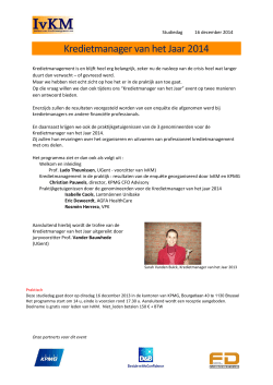Kredietmanager van het Jaar 2014 - 16 december