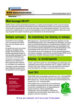 Informatie 2014 - BSM