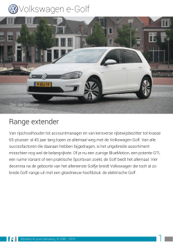 Rijtesten.nl: test Volkswagen e-Golf