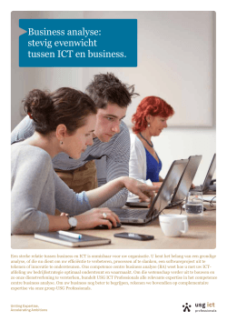Business analyse: stevig evenwicht tussen ICT en business.