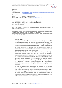 De impasse van het cardiometabool preventieconsult.