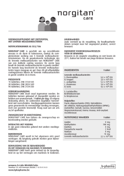 INGREDIENTEN NUTRITIONELE WAARDEN