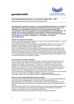 Stroomgebiedbeheerplannen voor Schelde en Maas 2016