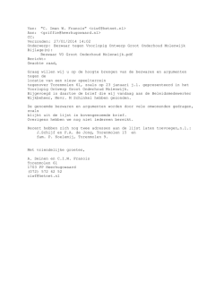 Ingekomen stuk raad 18 februari 2014 C1 Brief C.Iman en W