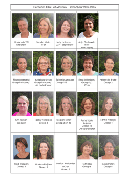 Het team CBS Het Moza&iuml;ek schooljaar 2014-2015
