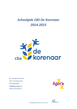 Schoolgids CBS De Korenaar 2014-2015