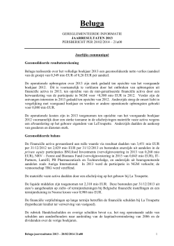 Beluga persbericht 2014.02.28 - jaarresultaten