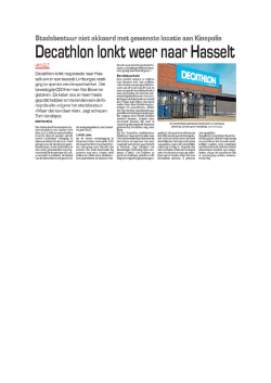 Decathlon lonkt weer naar Hasselt