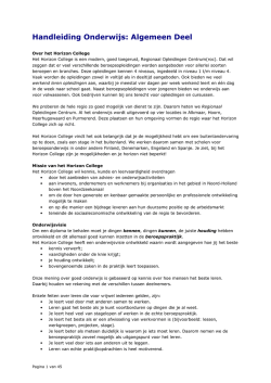 Handleiding Onderwijs: Algemeen Deel