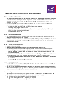 Reglement Vrijwillige Ouderbijdrage CSG Het Streek (webshop)