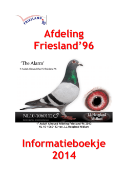 Infoboekje Afd. 2014 - PV de Vredesduif