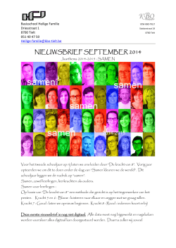 NIEUWSBRIEF SEPTEMBER 2014 - kbo