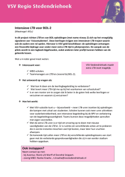 Intensieve LTB voor BOL-‐2 Ook instappen?