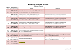 Planning leerjaar 4 - BOL