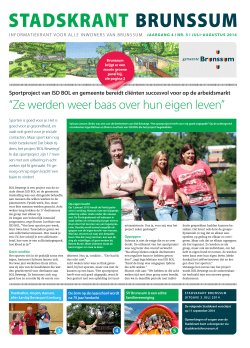 Stadskrant Brunssum, uitgave juli-augustus 2014