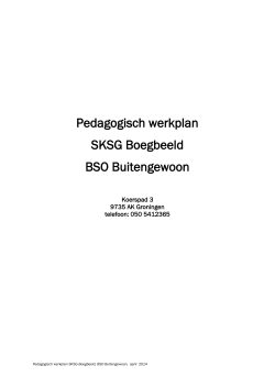 Pedagogisch werkplan SKSG Boegbeeld BSO