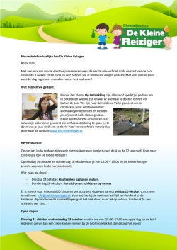 files/nieuwsbrieven/Nieuwbrief Christelijke bso De Kleine Reiziger
