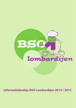 Informatieboekje BSO Lombardijen 2014 / 2015