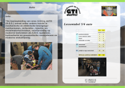 Info: *De basisopleiding van onze richting AUTO (B.S.O.