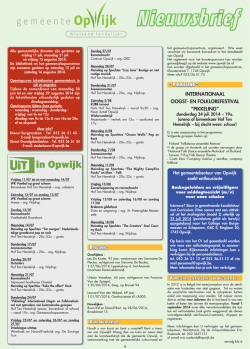 Publicatie Opwijks Leven - 9 juli 2014