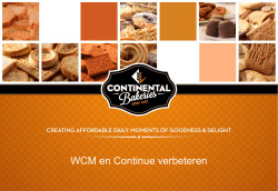 Michel de Waal, WCM-manager Continental Bakeries