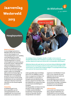 Jaarverslag Westerveld 2013