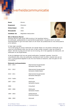 Marianne Kallen – Morren - Bureau voor Overheidscommunicatie