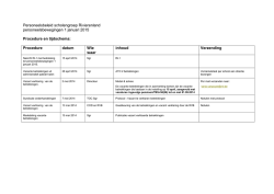 Procedure en timing - Scholengroep Rivierenland