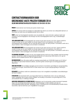 20143001 Contractvoorwaarden voor Greenchoice
