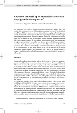 Het effect van werk op de criminele carri&egrave;re van - VU
