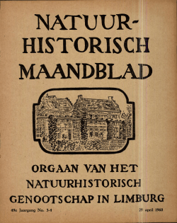 1960-03 04 - Natuurhistorisch Genootschap in Limburg