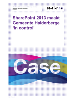 Download de volledige case study van de Gemeente