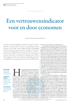 Een vertrouwensindicator voor en door economen