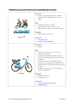 Fietsverhuur Brussel