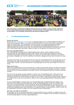 Integrale tekst van deze keuzewijze Evenementenveiligheid