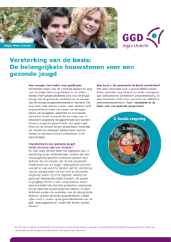 Factsheet bouwstenen gezonde jeugd Utrecht West