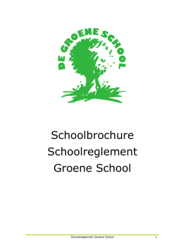 Infobrochure - De Groeneschool