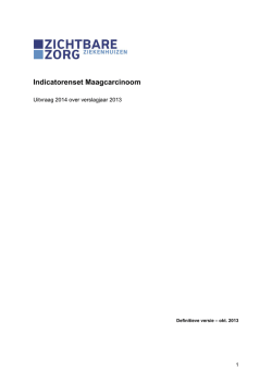 Indicatorgids Maagcarcinoom 2014