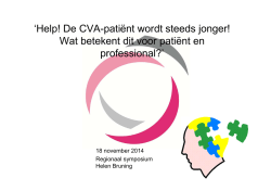 Help! De CVA-pati&euml;nt wordt steeds jonger, Helen Bruning