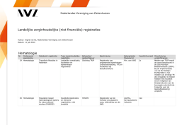 Hematologie - Nederlandse Vereniging van Ziekenhuizen