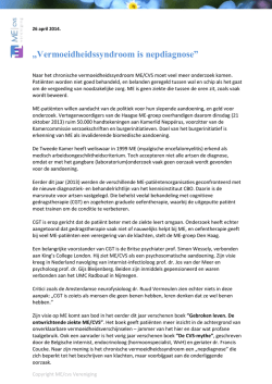 Lees verder - ME/cvs Vereniging