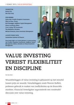 value investing vereist flexibiliteit en discipline